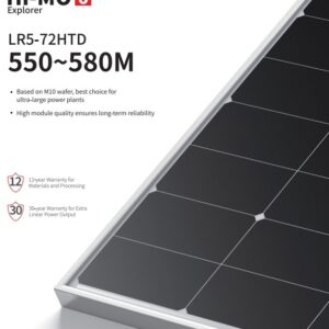 แผงโซลาร์เซลล์ LONGI LR5-72HPH 550~580M